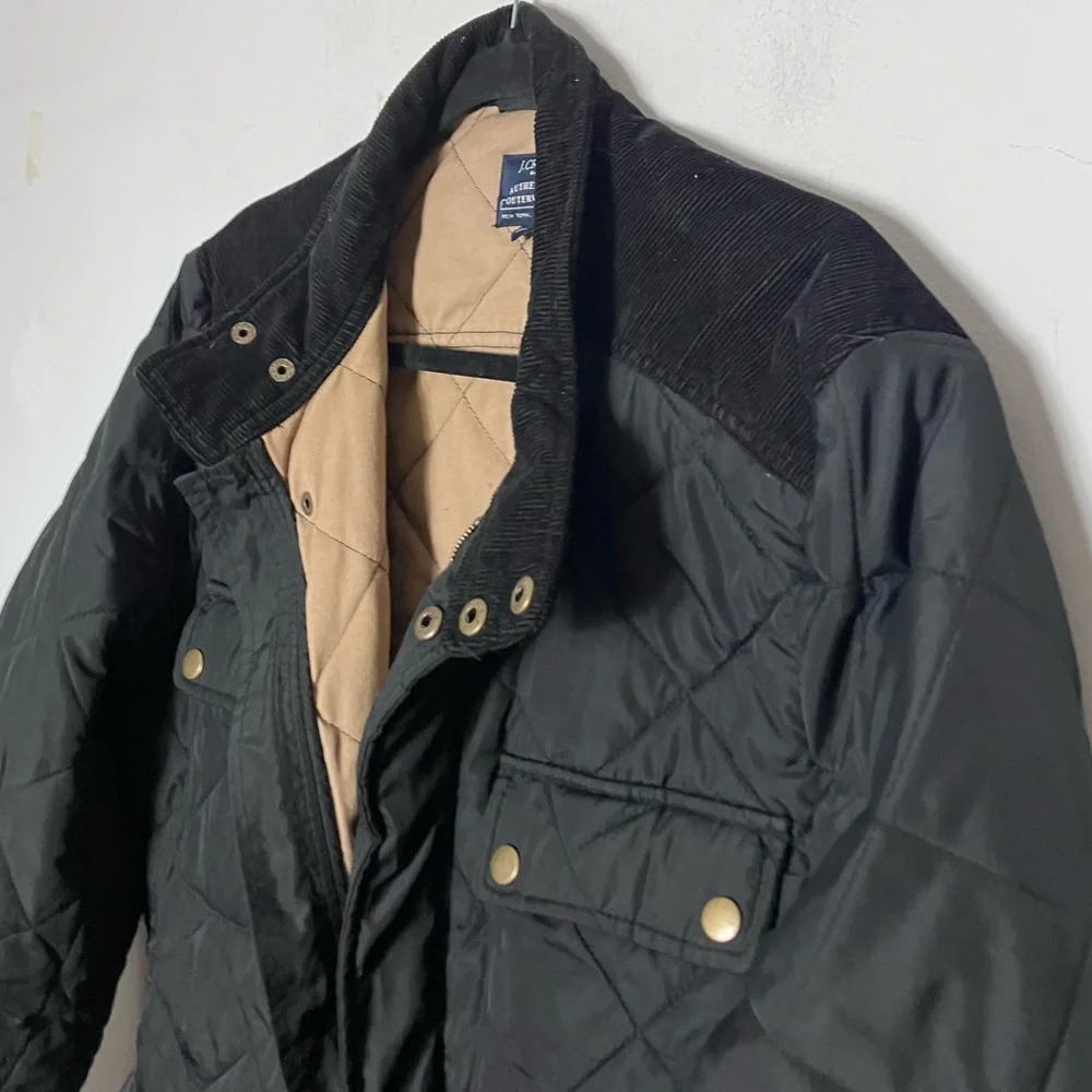 J. Crew Greyson Quilted Field‎ Jacket Black Size Medium